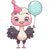 Ostrich Birthday Comic