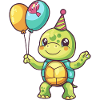 Skildpadde fødselsdag tegneserie