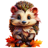 HEDGEHOG AUTUMN LEAVES