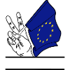 Flagge EU Uniontransparentes Friedenszeichen Textraum