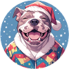 Julemotiv med en staffy
