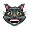 happy black cat