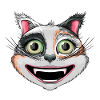 happy calico cat