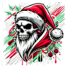 Crâne de joyeux Noël