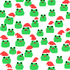 Frog with Santa hat