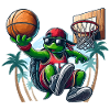 Basketball Turtle Dunking Cool Gift