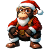 Monkey Christmas / Santa Claus Monkey