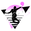 Basketball Basketball Player Fan Neon Farverig