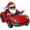 Christmas Driver / Cabriolet Santa Claus
