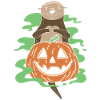 Otter Halloween Pumpkin