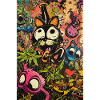 Graffiti coloré de monstre de dessin animé