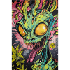 Psychedelic Alien Neon Graffiti