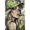 Green Cap Rebel Portrait