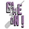 Game on font art, paintball marker on top