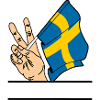Flagge Schweden Friedenszeichen Textraum