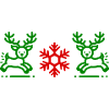 Funny Reindeer Line Drawing