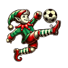 Soccer Playing Eleven With Ball