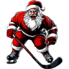 hockey player Santa Claus