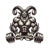 Christmas Krampus Bodybuilder Muscle Training