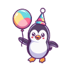 Penguin Birthday Comic Cute