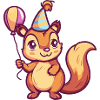 Squirrel Birthday Comic Cute