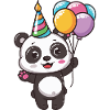 Panda Birthday Comic Cute