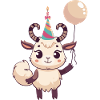 Mountain Goat Birthday Comic Cute