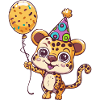 Leopard Birthday Comic Cute