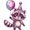 Raccoon Birthday Comic Cute