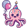 Octopus Birthday Comic Cute