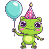 Frog Birthday Comic Cute