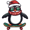 Pingouin Noël Drôle