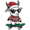 Mountain Goat Christmas Funny