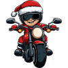 Christmas Motorcyclists