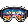 Ski Goggles Symbol Mountains Slope