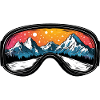 Lunettes de ski Mountains Icon