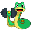 Snake Bodybuilder Dumbbell Bodybuilding