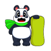 Panda Snowboarder Snowboard