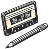 Cassette and Pencil - IYKYK