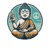 Friedenszeichen für Frieden Buddha