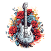 Guitar & Flowers #4