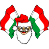 Weihnachtsmann Flagge Ungarn