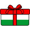 Geschenkflagge Ungarn Weihnachten