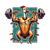Christmas Goose Bodybuilding Fun