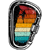Regenbogen-Klettersilhouette