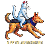 DOG CAT OFF TO ADVENTURE