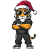 Tiger Santa Claus