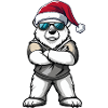 Polar Bear Santa Claus