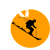Ski design in yellow