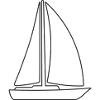 Sailing boat yacht logo symbol sign. Yacht club